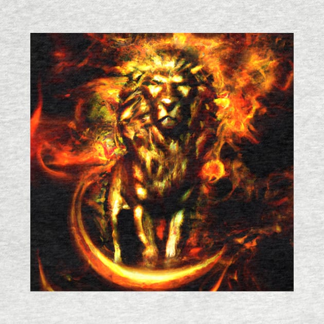 GOLDEN FIRE LION by ALLTHINGSMINv